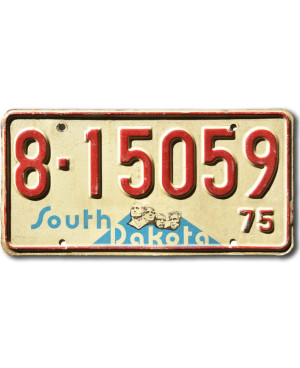 Amerikai rendszám South Dakota 1975 Mount Rushmore 8-15059
