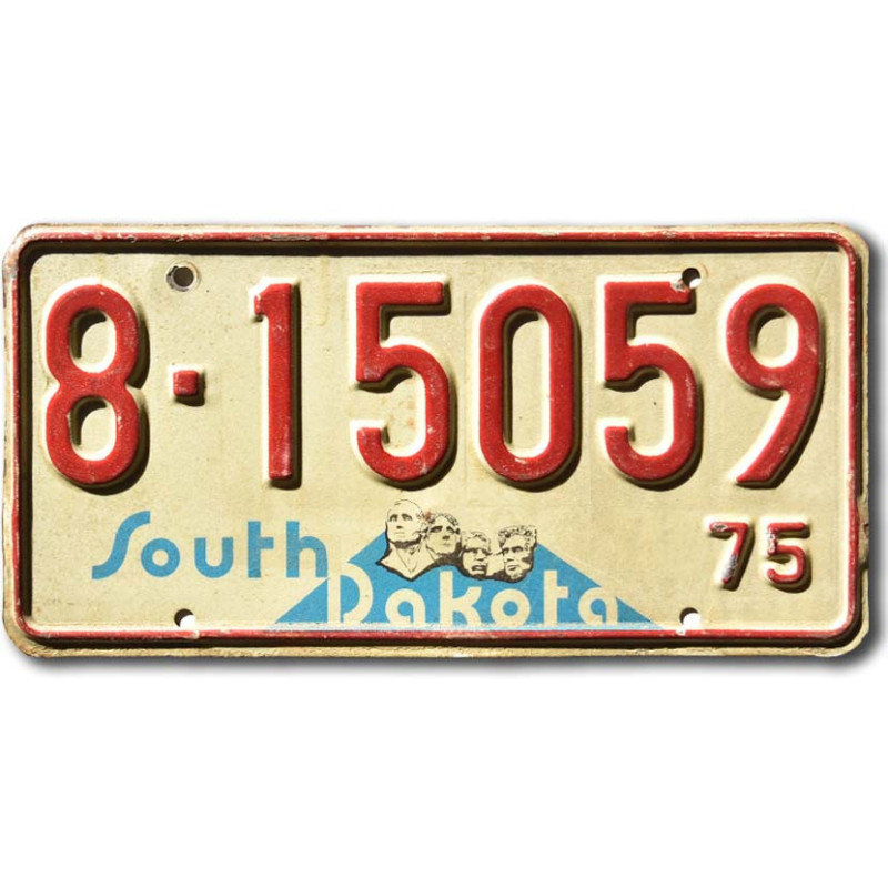 Amerikai rendszám South Dakota 1975 Mount Rushmore 8-15059