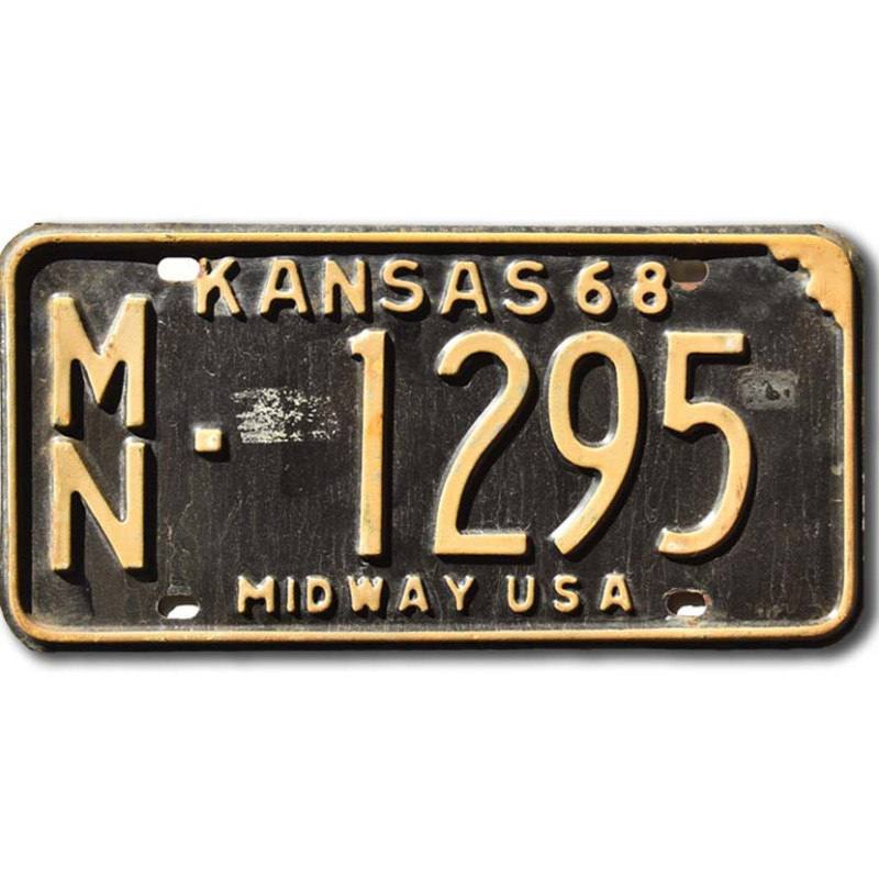 Amerikai rendszám Kansas 1968 Midway MN-1295