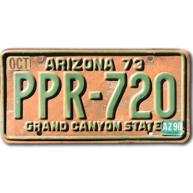 Amerikai rendszám Arizona 1973 Grand Canyon PPR-720
