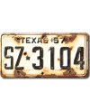 Amerikai rendszám Texas 1957 White SZ-3104