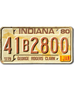 Amerikai rendszám Indiana 1980 George Rogers Clark 41B2800