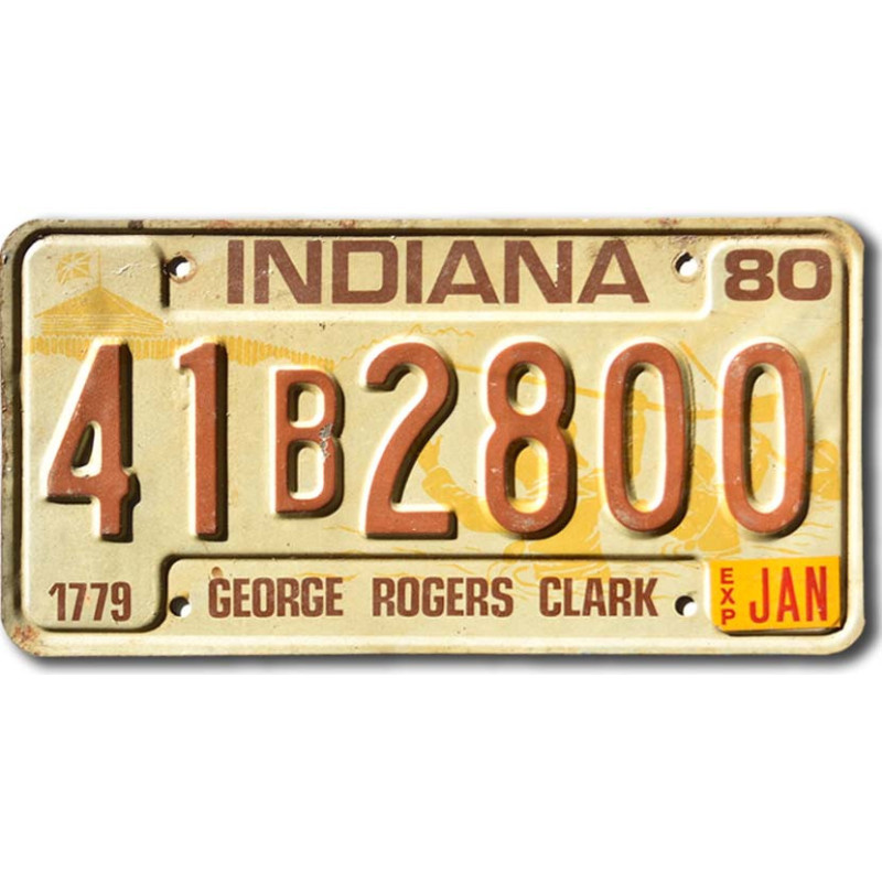 Amerikai rendszám Indiana 1980 George Rogers Clark 41B2800