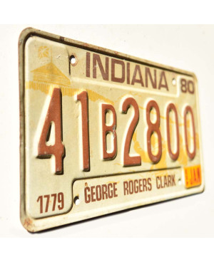 Amerikai rendszám Indiana 1980 George Rogers Clark 41B2800