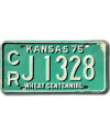 Amerikai rendszám Kansas 1975 Green CRJ 1328