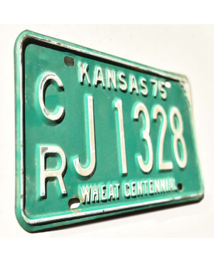 Amerikai rendszám Kansas 1975 Green CRJ 1328