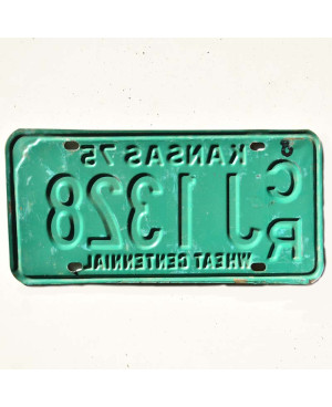 Amerikai rendszám Kansas 1975 Green CRJ 1328