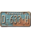 Amerikai rendszám Kansas 1967 Blue D-633-H