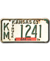 Amerikai rendszám Kansas 1963 Truck KM-1241
