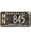 Amerikai rendszám Kansas 1966 Midway MN 845