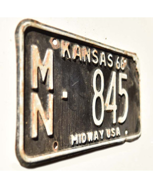 Amerikai rendszám Kansas 1966 Midway MN 845