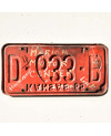 Amerikai rendszám Kansas 1965 Red D-633-B