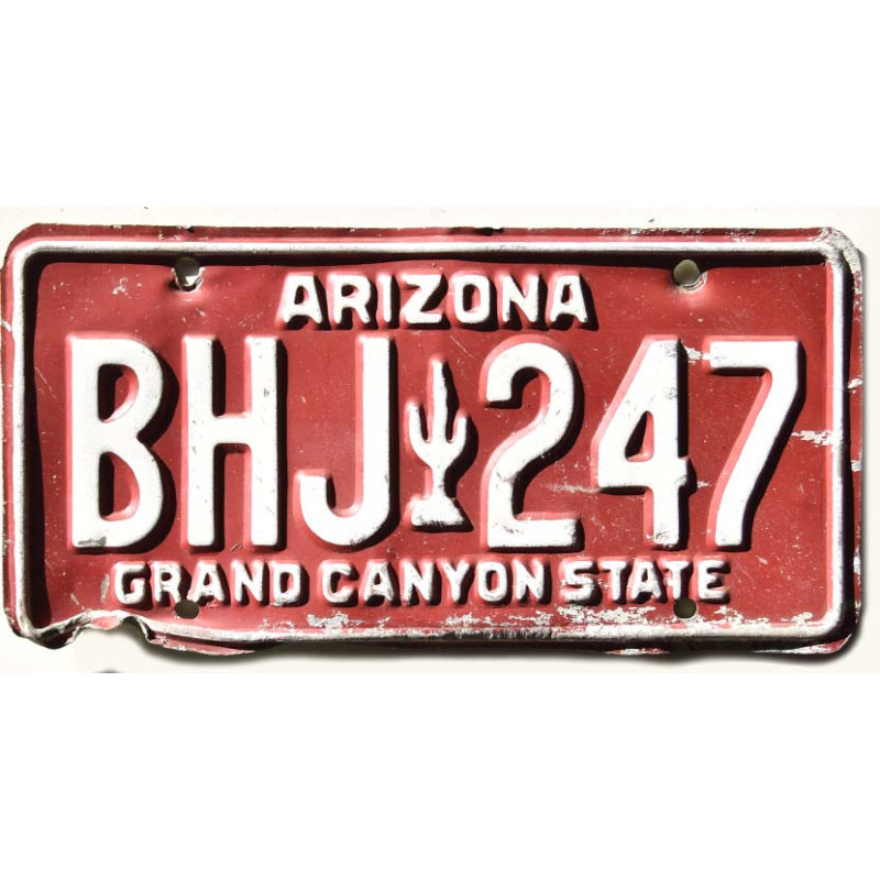 Amerikai rendszám Arizona Red Cactus BHJ 247