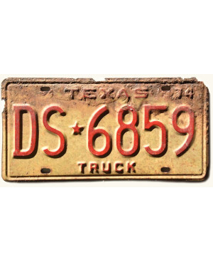Amerikai rendszám Texas 1974 Truck DS-6859