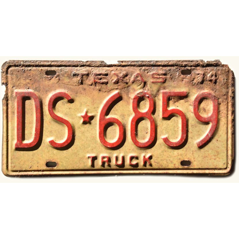 Amerikai rendszám Texas 1974 Truck DS-6859