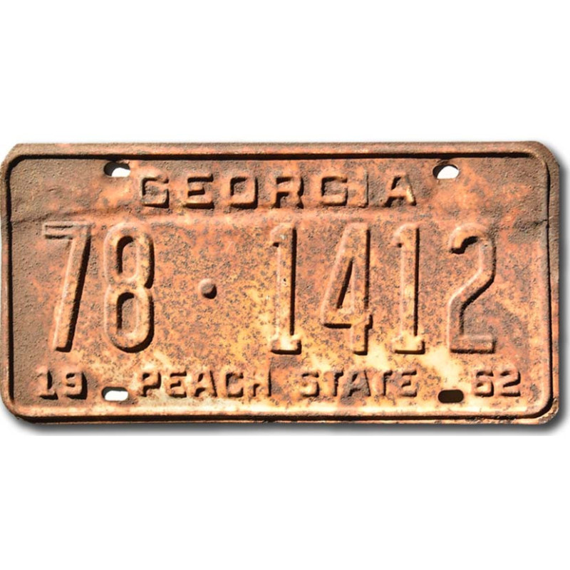 Amerikai rendszám Georgia 1962 Peach State 78-1412
