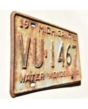 Amerikai rendszám Michigan 1958 Water Wonderland VU-1467