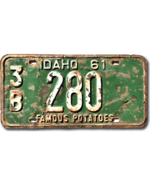 Amerikai rendszám Idaho 1961 Famous Potatoes 3B 280