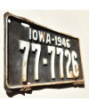 Amerikai rendszám Iowa 1946 Black 77-7726