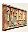 Amerikai rendszám Iowa 1939 Black 77-1516