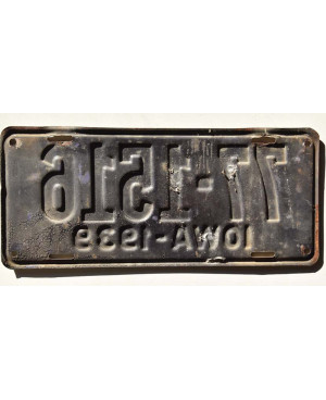 Amerikai rendszám Iowa 1939 Black 77-1516