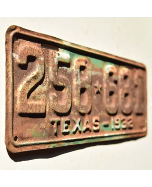 Amerikai rendszám Texas 1932 Rusty 258-681