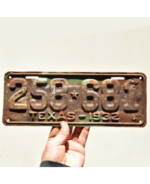Amerikai rendszám Texas 1932 Rusty 258-681