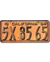 Amerikai rendszám California 1934 Yellow 5X 8565
