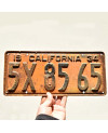 Amerikai rendszám California 1934 Yellow 5X 8565
