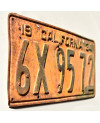 Amerikai rendszám California 1934 Yellow 6X 9572