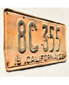 Amerikai rendszám California 1932 Yellow 8C 355