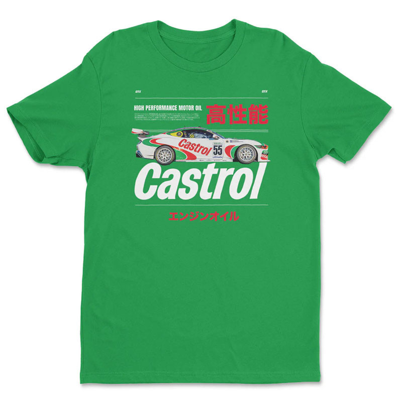 Férfi póló Castrol Racing Car Green
