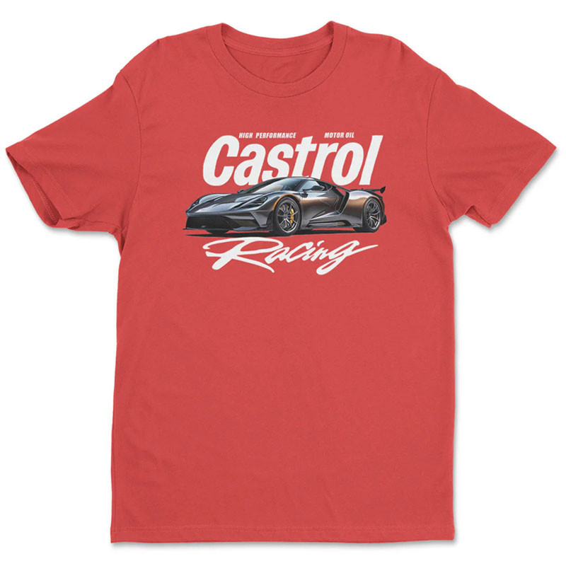 Férfi póló Castrol Racing High Performance Red