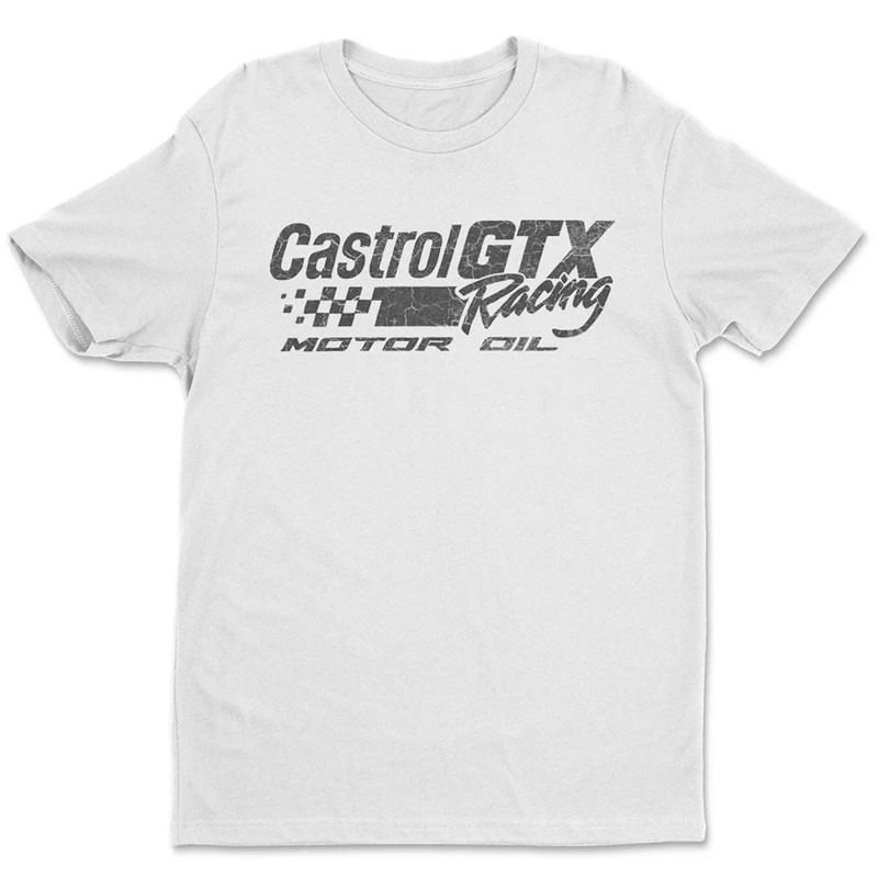 Férfi póló Castrol GTX Racing Oil White