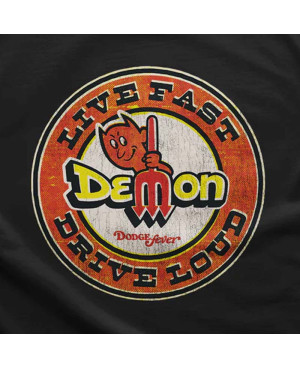 Férfi póló Dodge Demon Live Fast Black