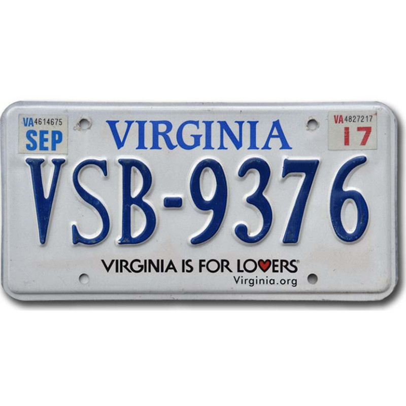 Amerikai rendszám Virginia for Lovers