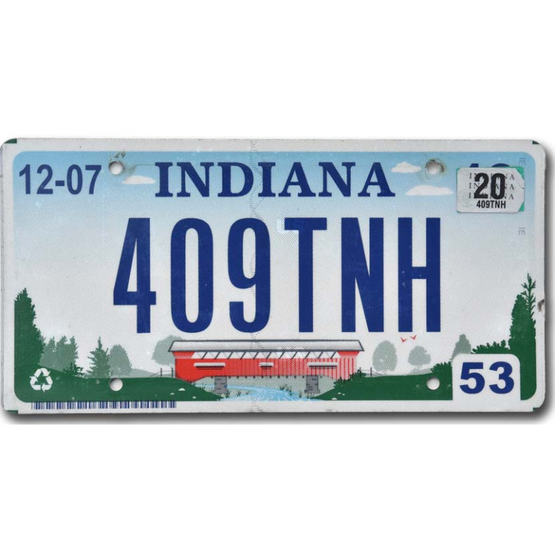 Amerikai rendszám Indiana Bridges