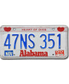 Amerikai rendszám Alabama Heart