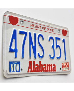 Amerikai rendszám Alabama Heart