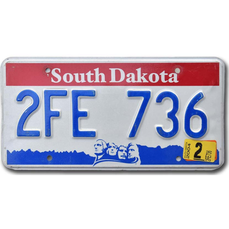 Amerikai rendszám South Dakota Faces 2FE 736