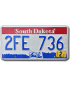 Amerikai rendszám South Dakota Faces 2FE 736
