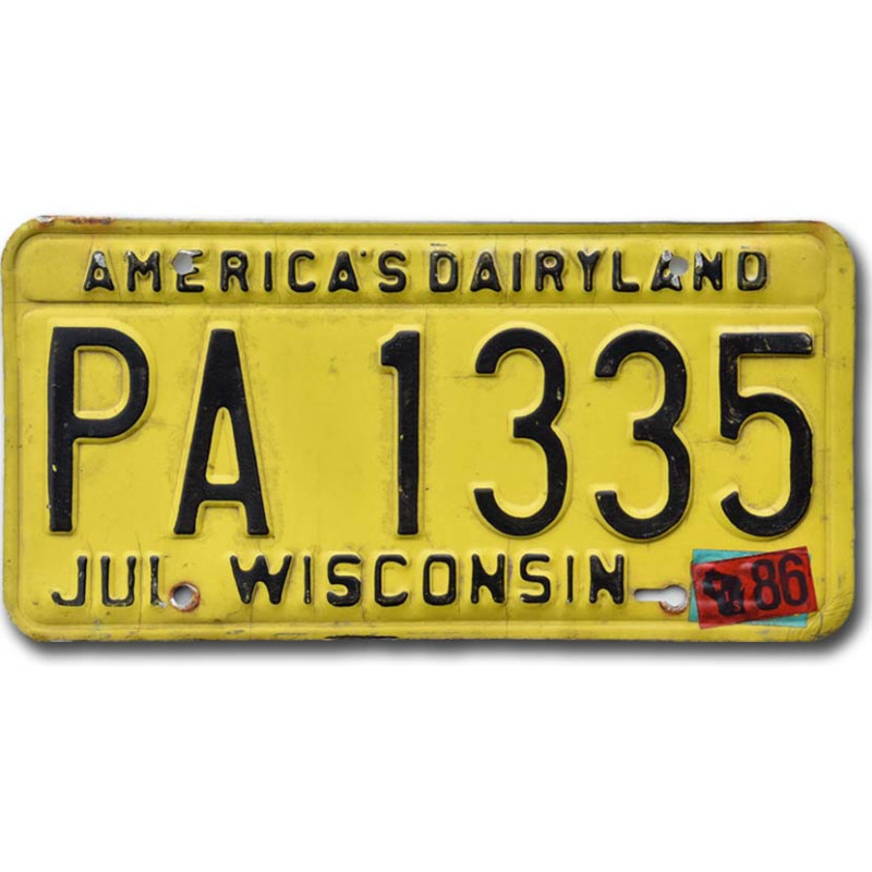 Amerikai rendszám Wisconsin Dairyland PA 1335