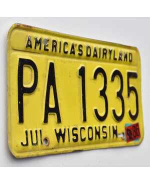 Amerikai rendszám Wisconsin Dairyland PA 1335
