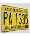 Amerikai rendszám Wisconsin Dairyland PA 1335