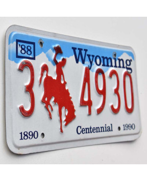Amerikai rendszám Wyoming Bronco Centennial 3 4930