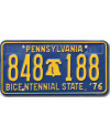 Amerikai rendszám Pennsylvania 1976 Bicentennial 848 188