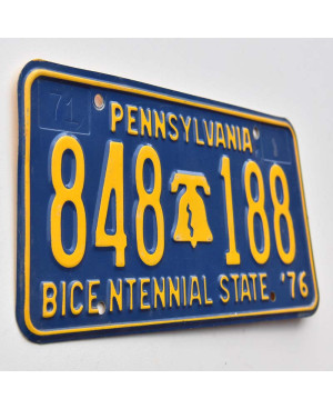 Amerikai rendszám Pennsylvania 1976 Bicentennial 848 188