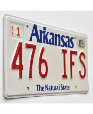 Amerikai rendszám Arkansas White 476 IFS
