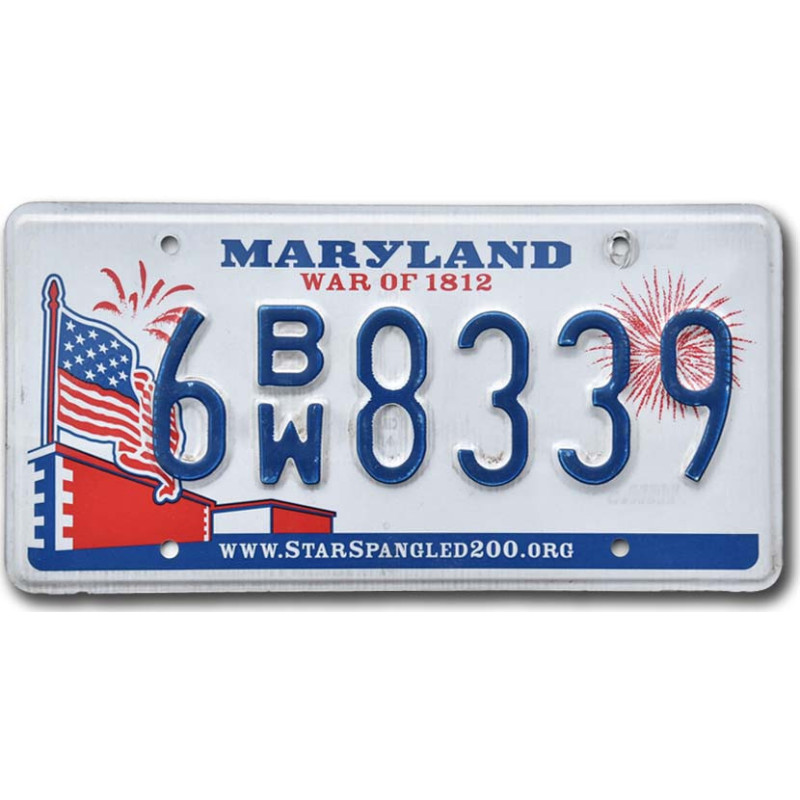Amerikai rendszám Maryland Flag 6BW8339