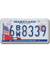 Amerikai rendszám Maryland Flag 6BW8339